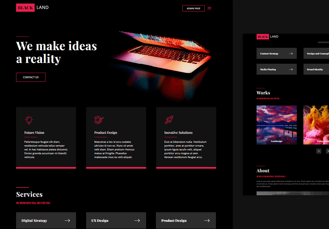 Black Landing Page Main Image Black Landing Page Main Image