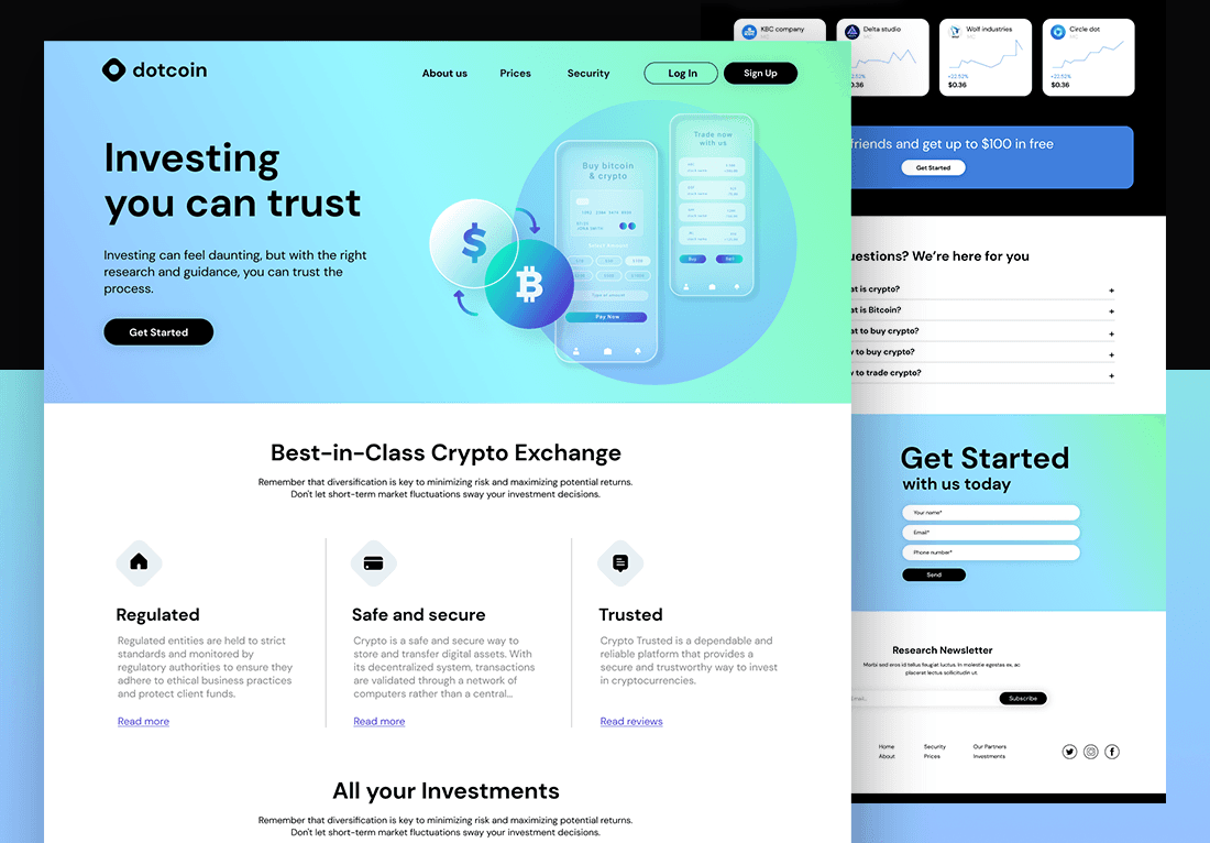 Cryptocurrency Landing Page Main Image Cryptocurrency Landing Page Main Image