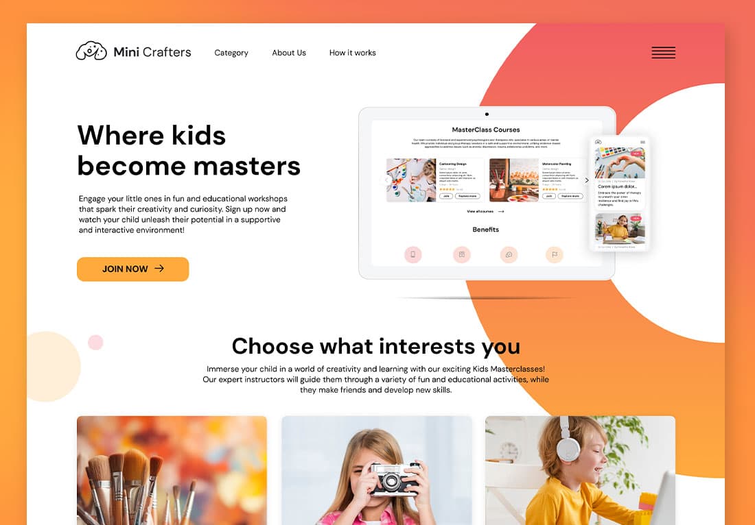 Courses Platform Mini Crafters Main Image Courses Platform Mini Crafters Main Image