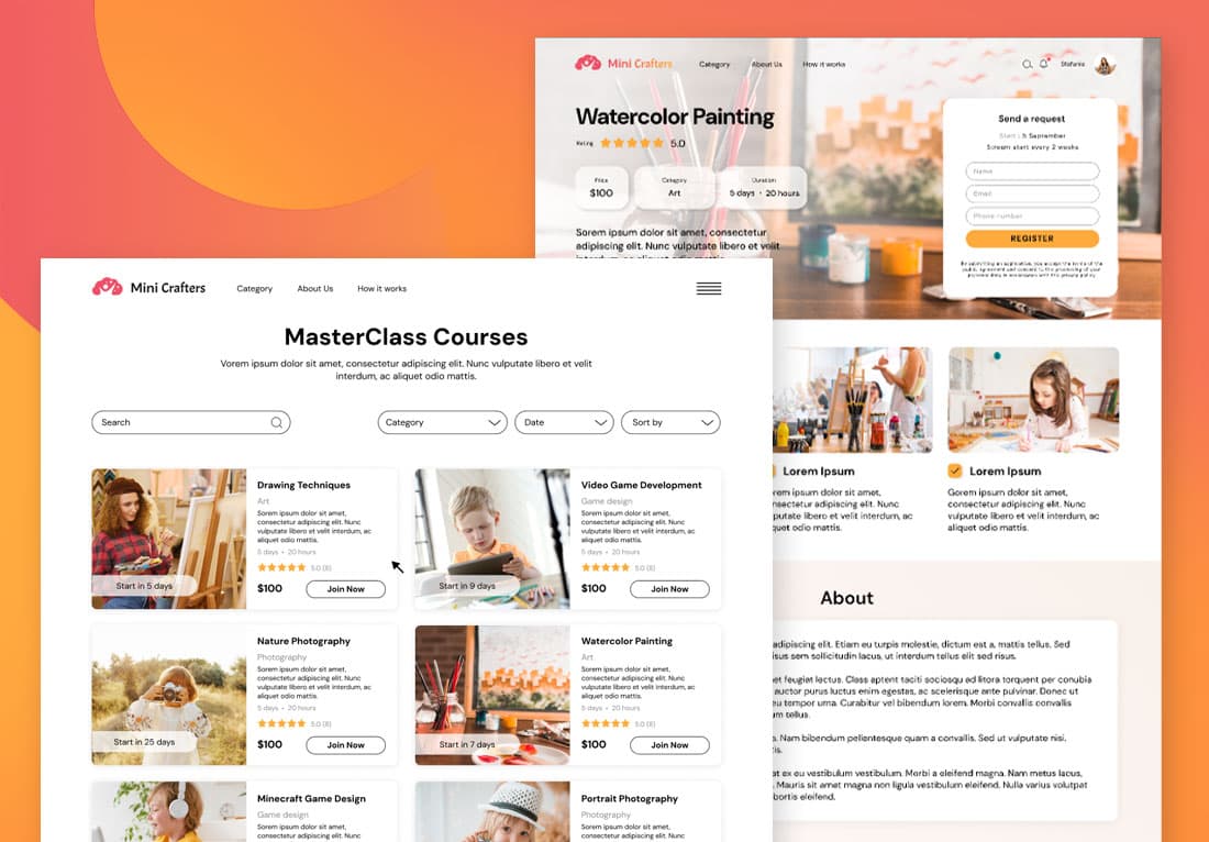 Courses Platform Mini Crafters Image 2 Courses Platform Mini Crafters Image 2